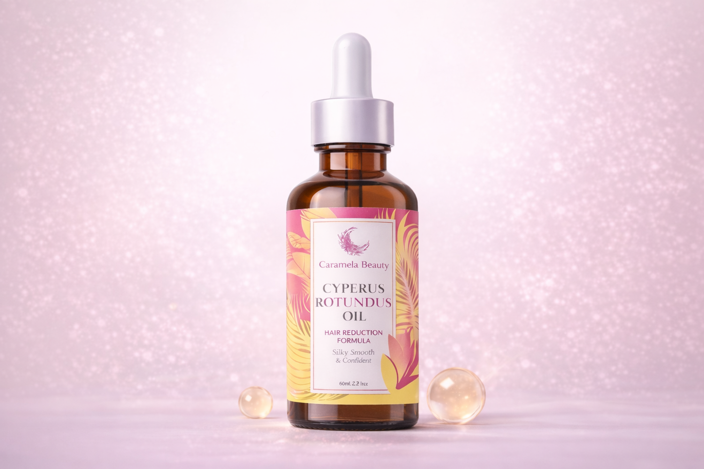 Caramela Beauty Cyperus Rotundus Oil for Natural Hair Reduction - 60Ml/2Oz