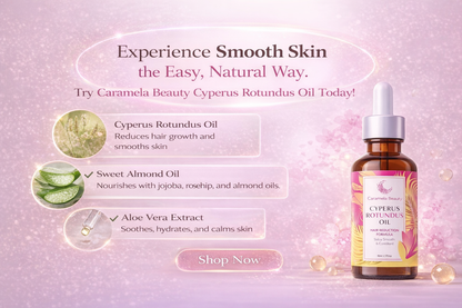 Caramela Beauty Cyperus Rotundus Oil for Natural Hair Reduction - 60Ml/2Oz